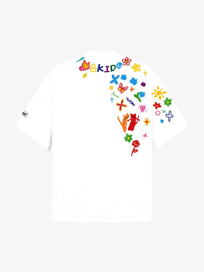 Retro Graffiti Hand-Painted T-Shirt 