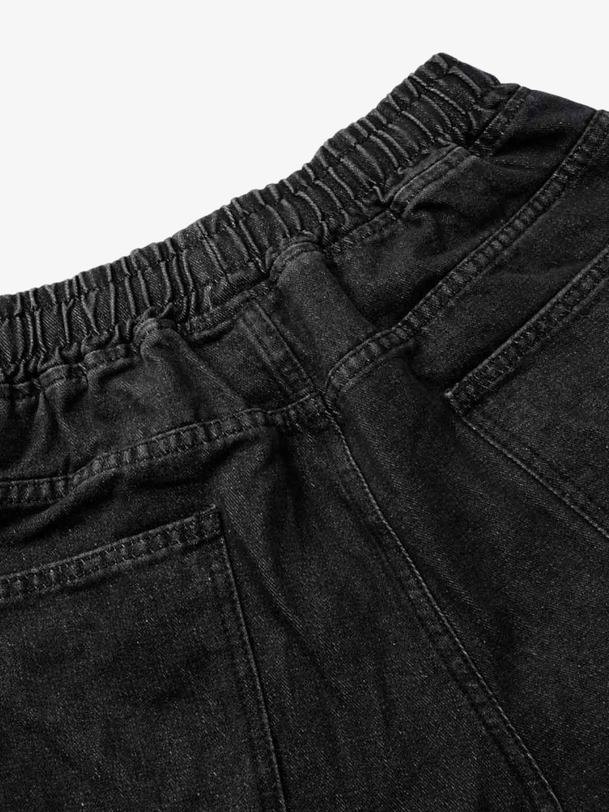 Washed Cargo Denim Shorts 