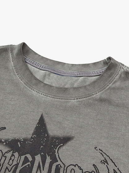 Washed Star Print Vest 