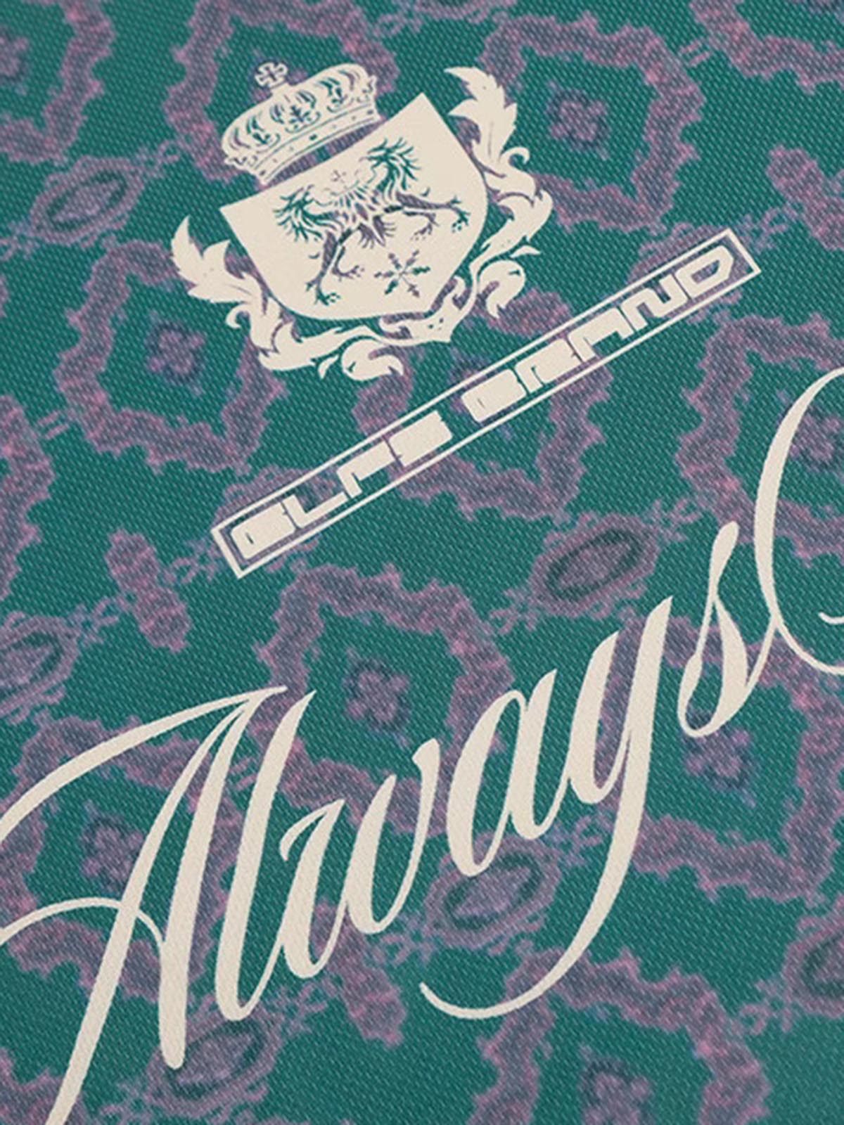 Always Strive Green Patterned Jersey V-Neck T-Shirt 