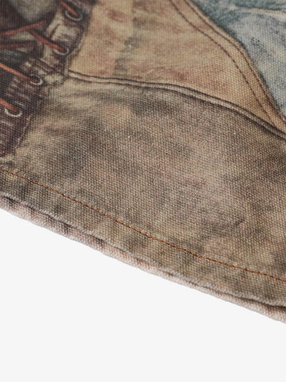 Thesupermade High Street Distressed Washed Printed Jeans - 2246 