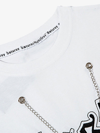 Graphic Letter Chain Vest 