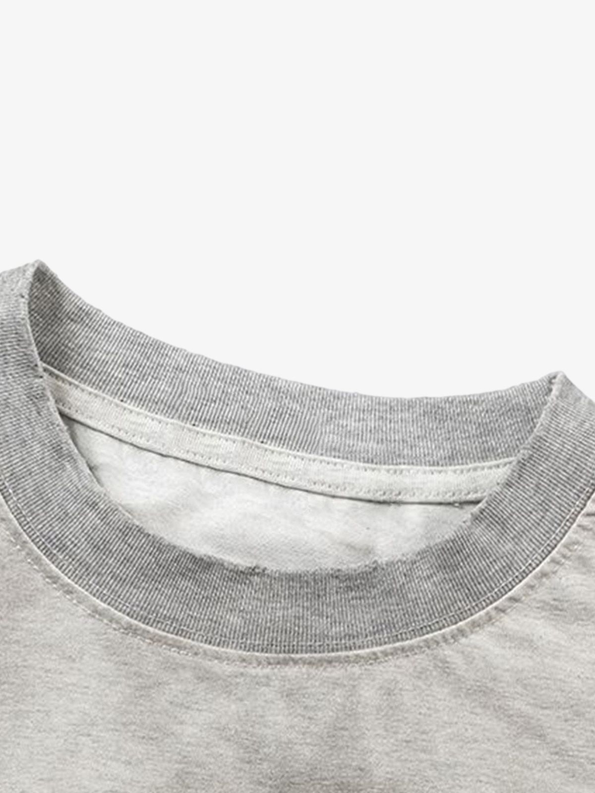 Camouflage Faux Two-piece Jersey Long Sleeve T-shirt - 2380 