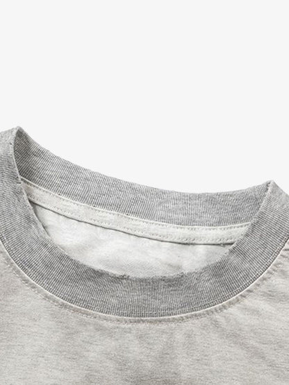 Camouflage Faux Two-piece Jersey Long Sleeve T-shirt - 2380 