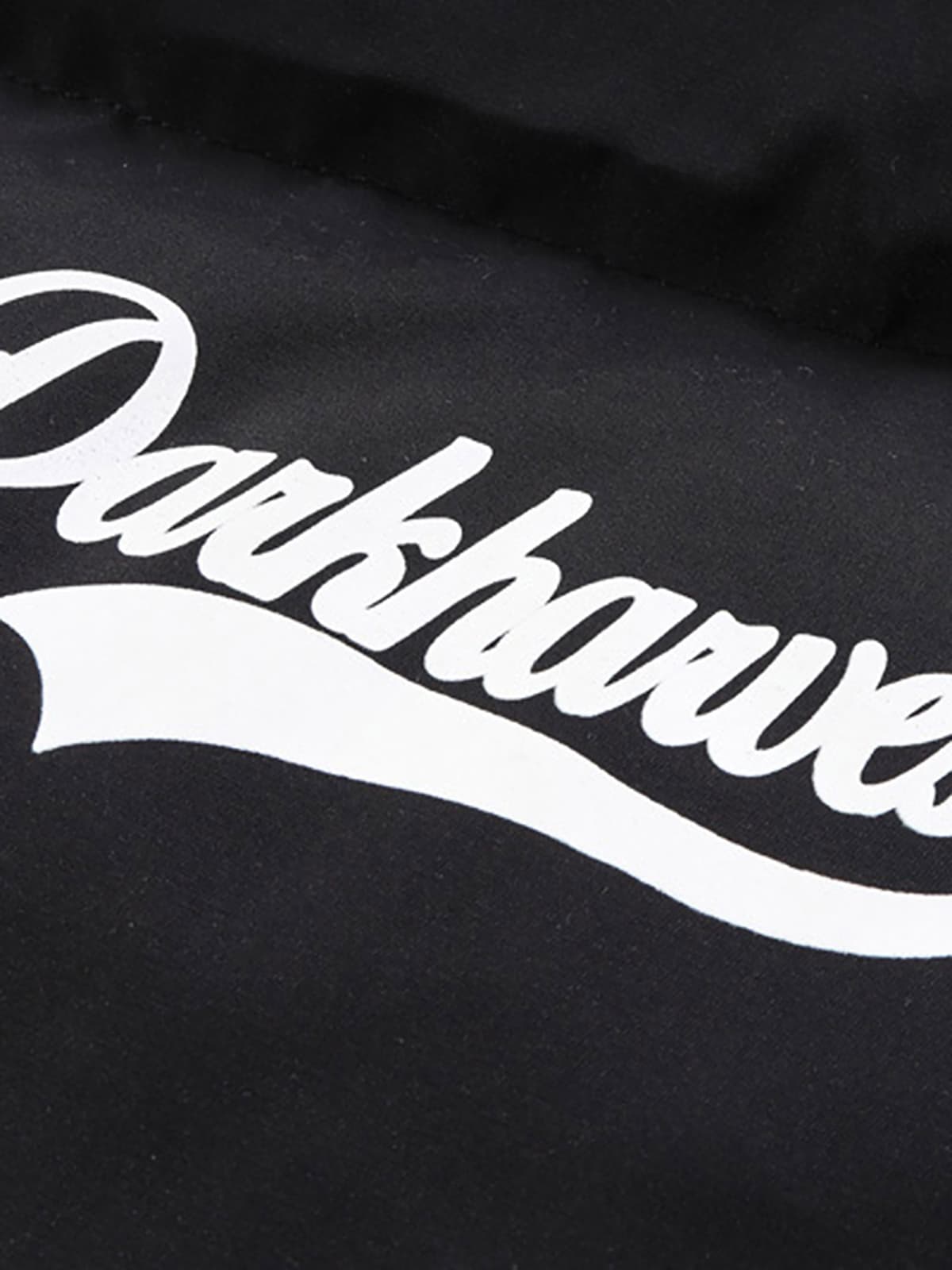 Retro Letter Print Down Jacket - 1393 