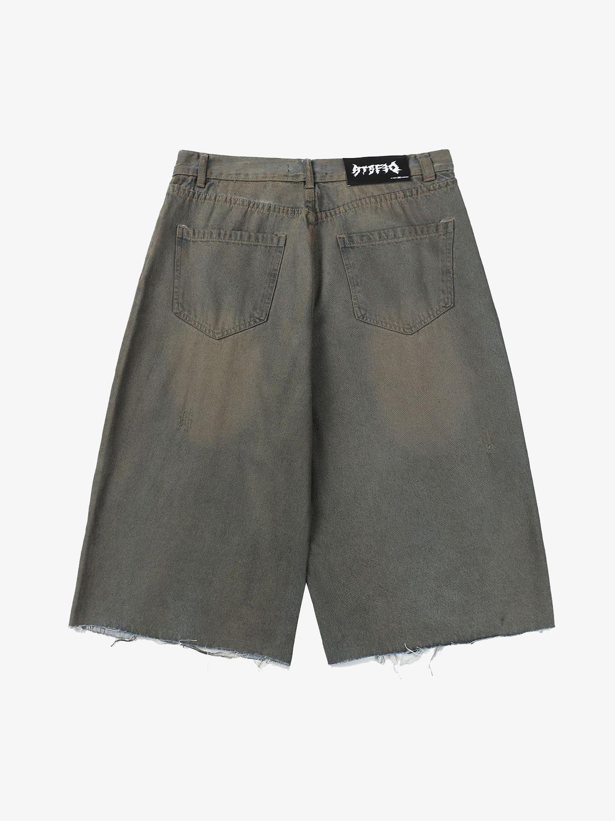 Ripped Dirty Dyed Stripped Jorts 