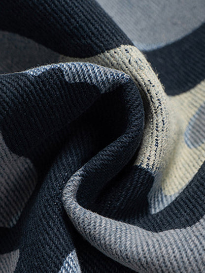 Street Retro Camouflage Baggy Jeans - 2395 