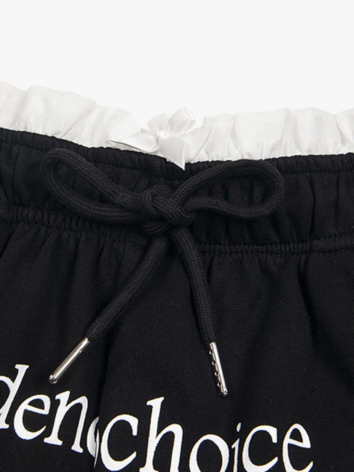 Elastic Letter Double Waist Shorts 
