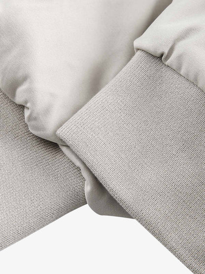 Faux Two-Piece Multi Pocket Spliced Hooded Bomber Jacket 