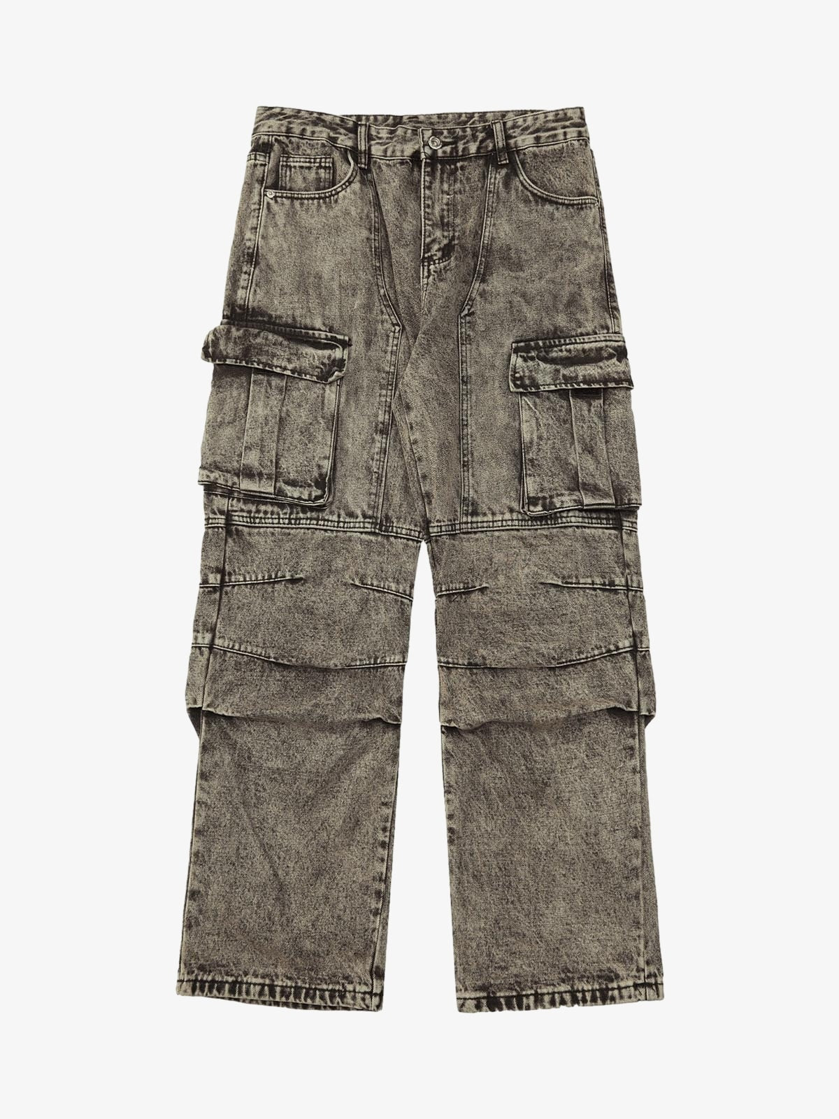 Thesupermade American Street Style Washed Distressed Work Jeans - 2354 