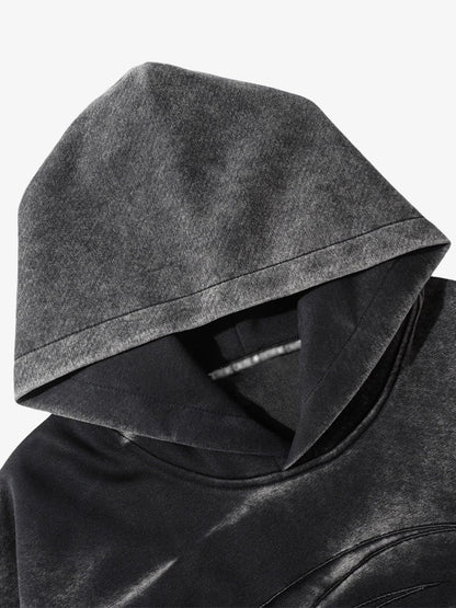 Thesupermade Tie-dye Contrasting Print Pullover Hoodie 