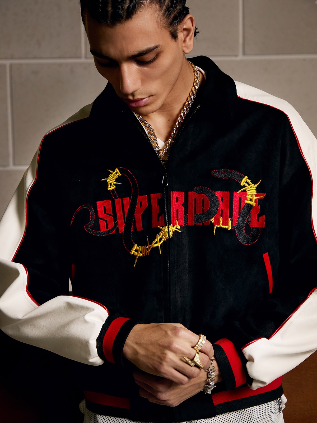 Original Embroidered Jersey Bomber Jacket - 2346 