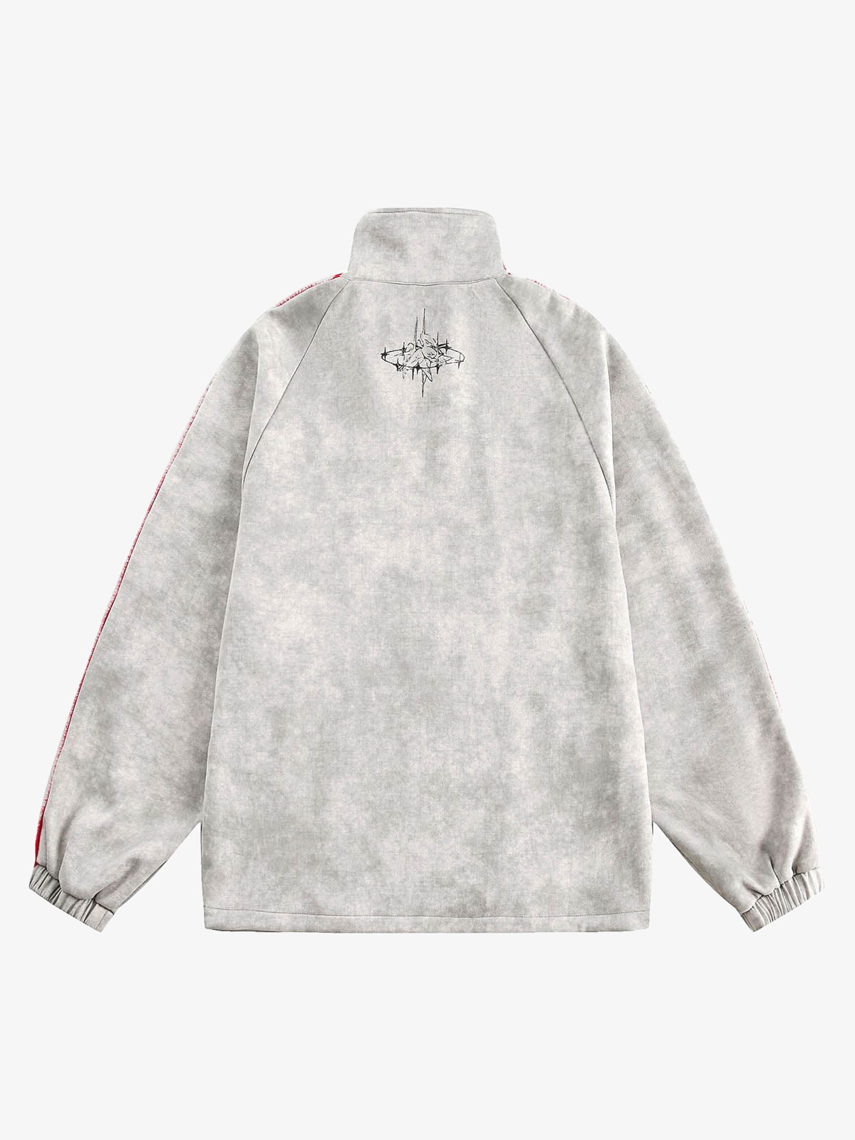 Wasteland Patchwork Graffiti Zip Up Jacket 