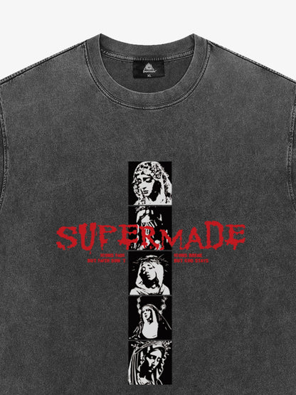 Mary Vintage-Inspired Graphic Design T-Shirt 