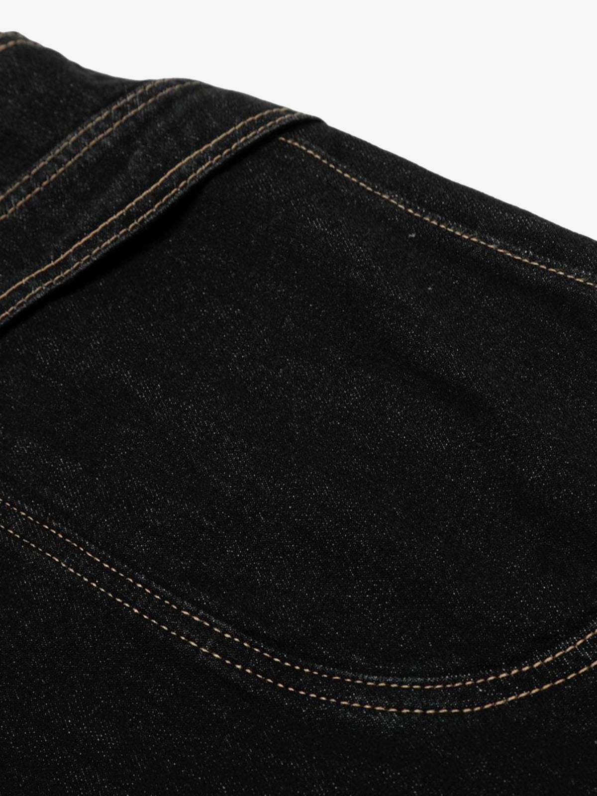 Contrast Stitched Patch Pocket Denim Jorts 
