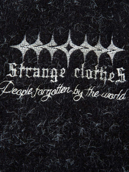 Thesupermade Fuzzy Zipper Hooded Sweater 