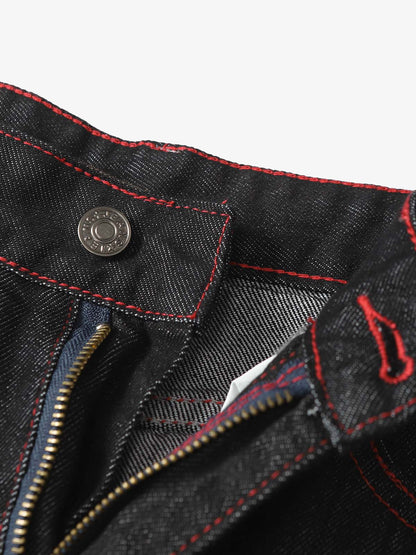 Retro Patchwork Baggy Jeans 