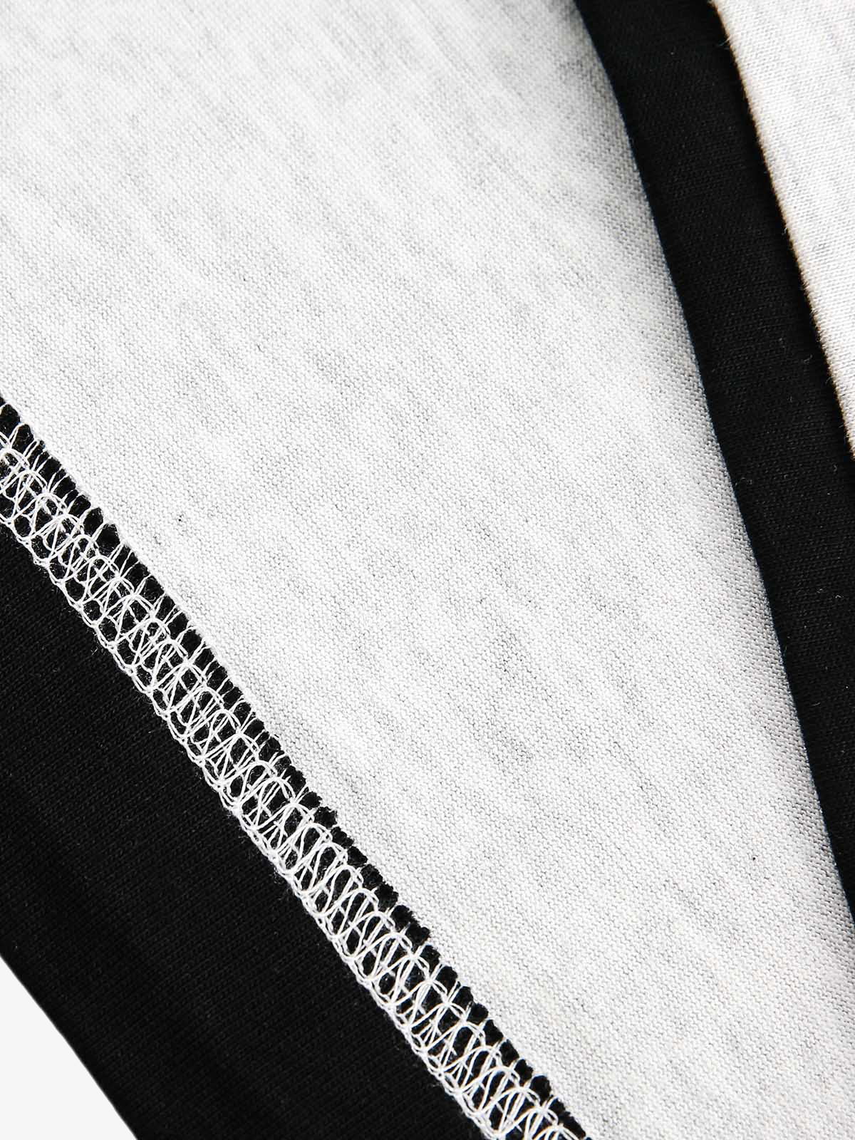 Retro Portrait Print Faux Two-Piece Long Sleeve T-Shirt - 2316 