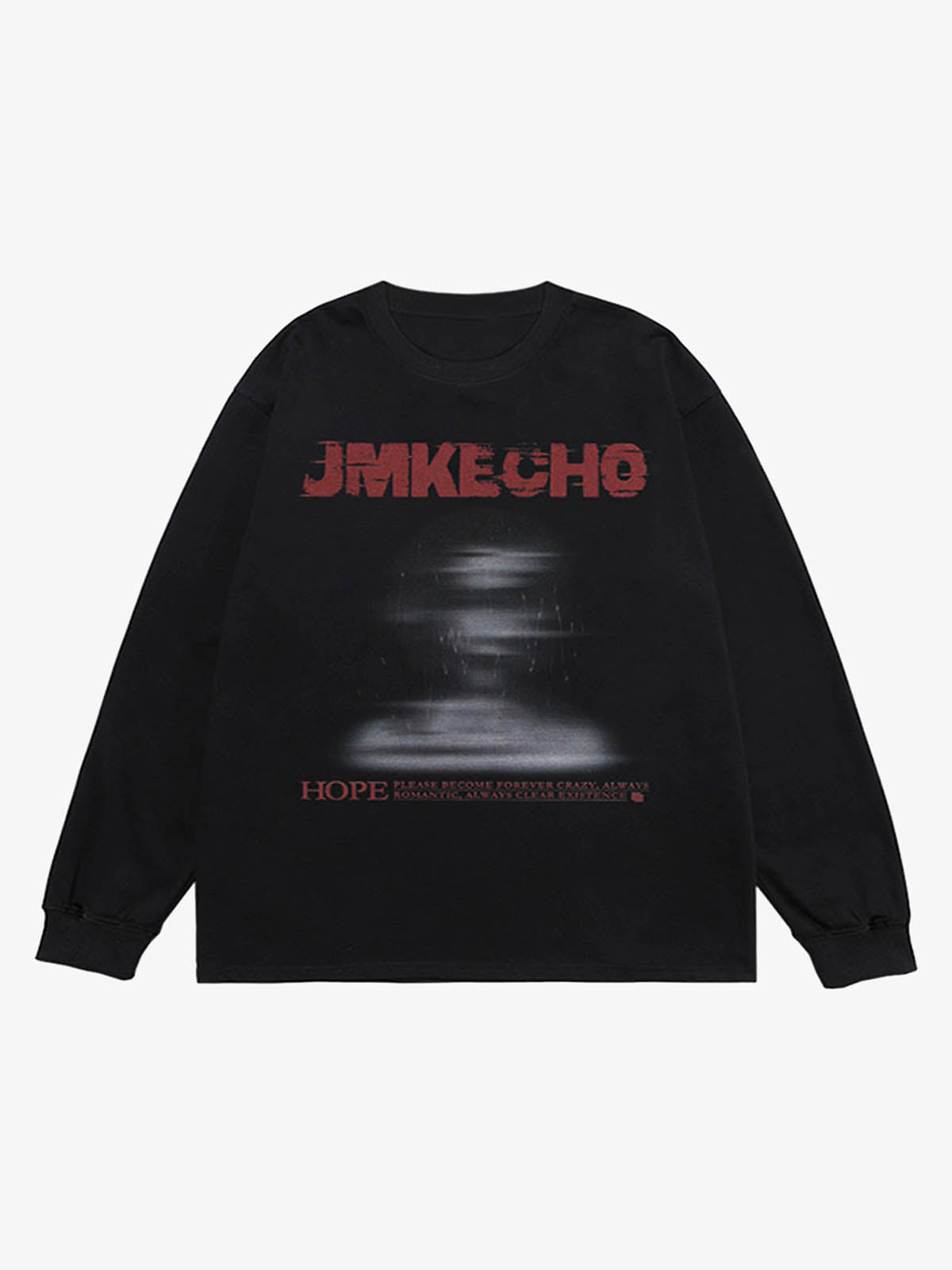 Thesupermade Blurred Silhouette Print Long Sleeve T-shirt 
