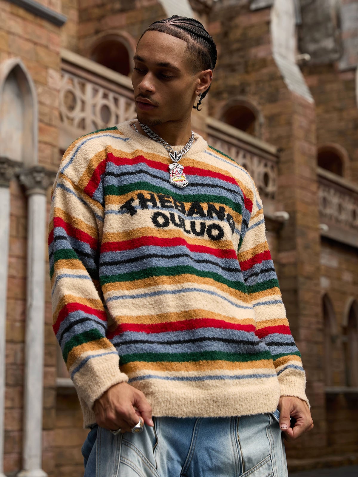 Thesupermade Vintage Striped Sweater - 2344 