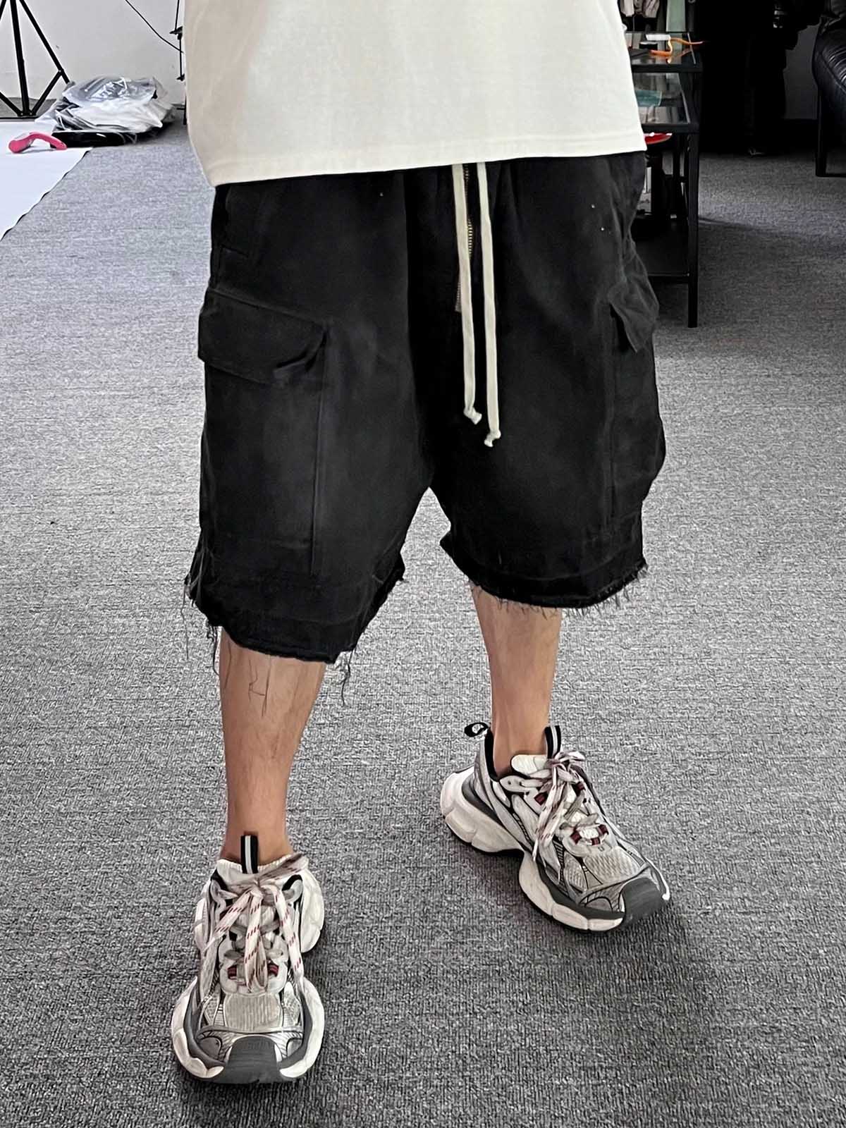 Street RO Washed Denim Cargo Jort 