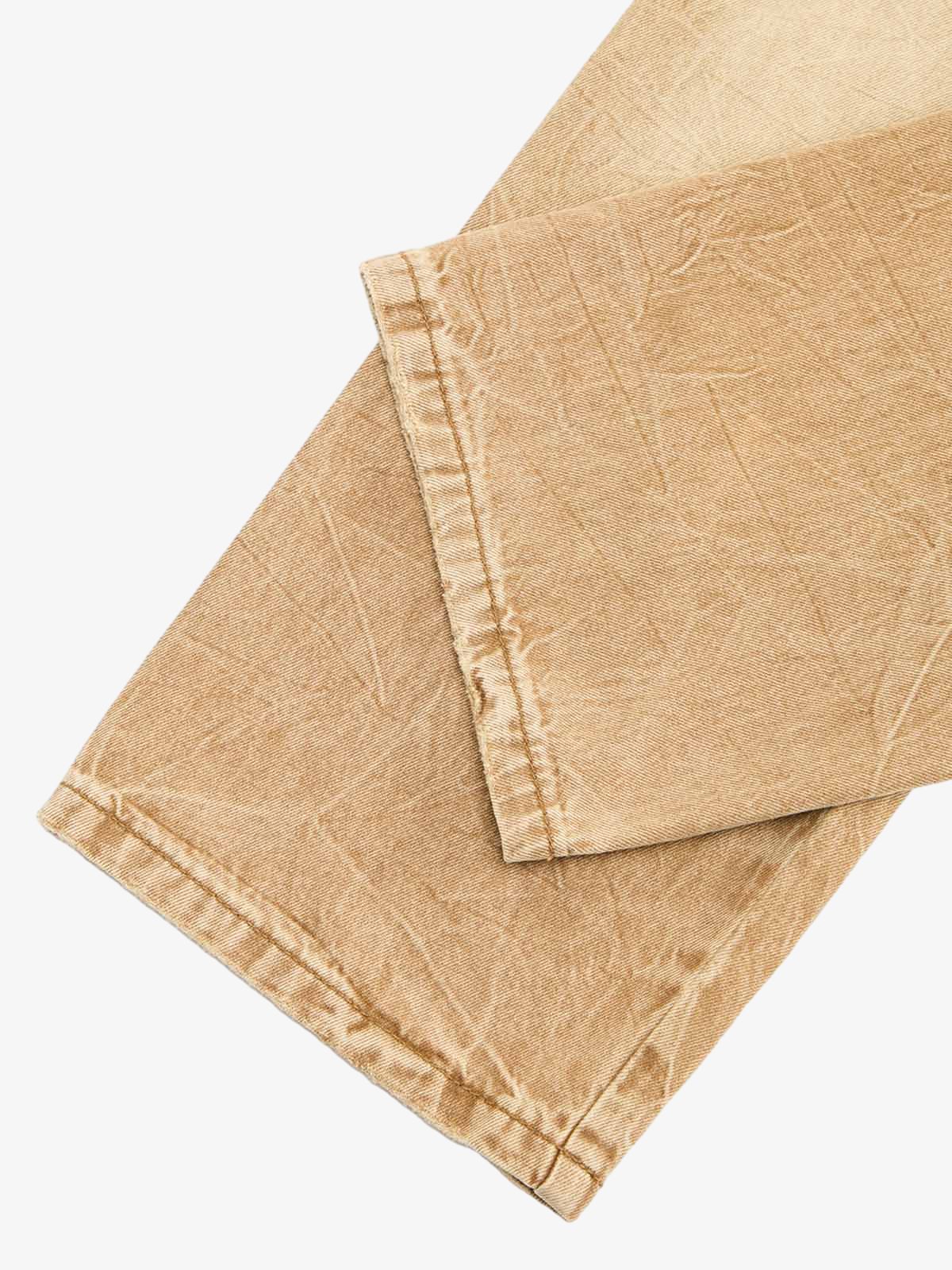 Vintage Washed Distressed Straight Jeans 