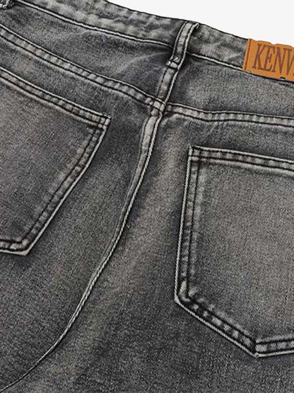 Thesupermade Graffiti Distressed Washed Baggy Jeans - 1886 