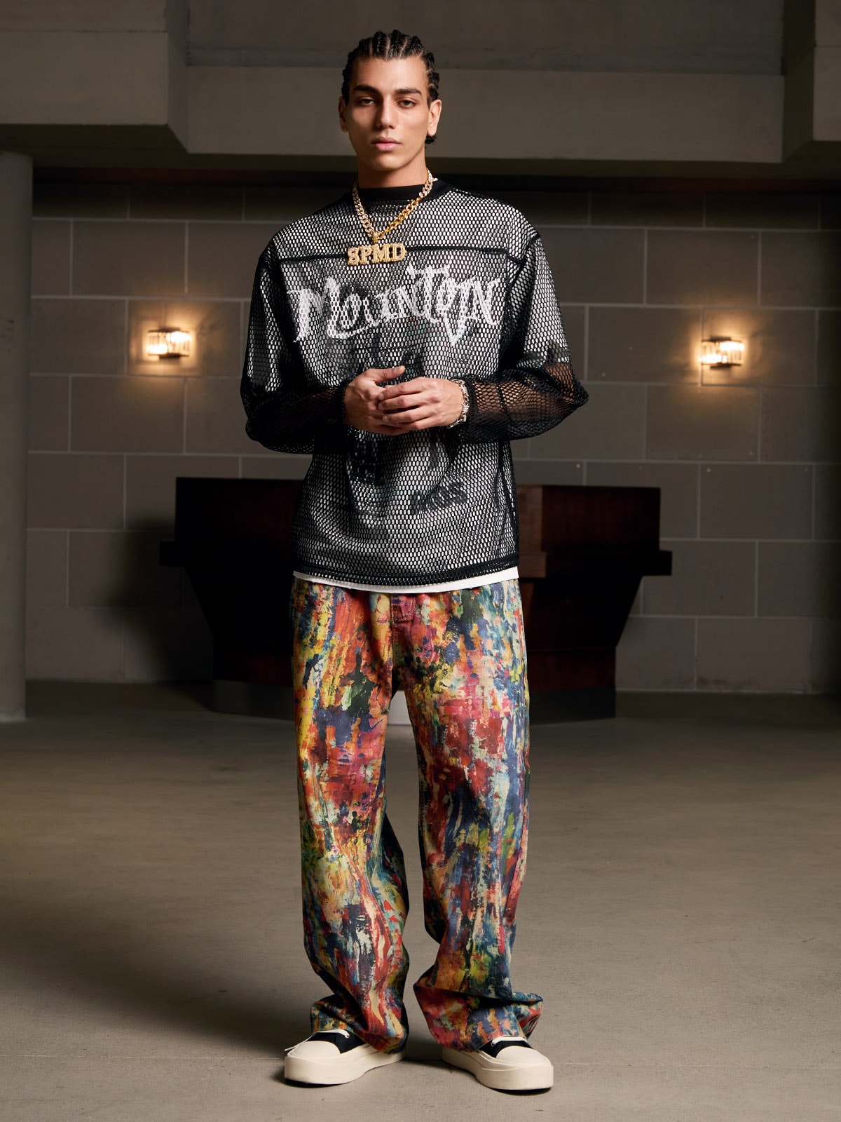 Street Oil Painting Color Straight Jeans - 2348 