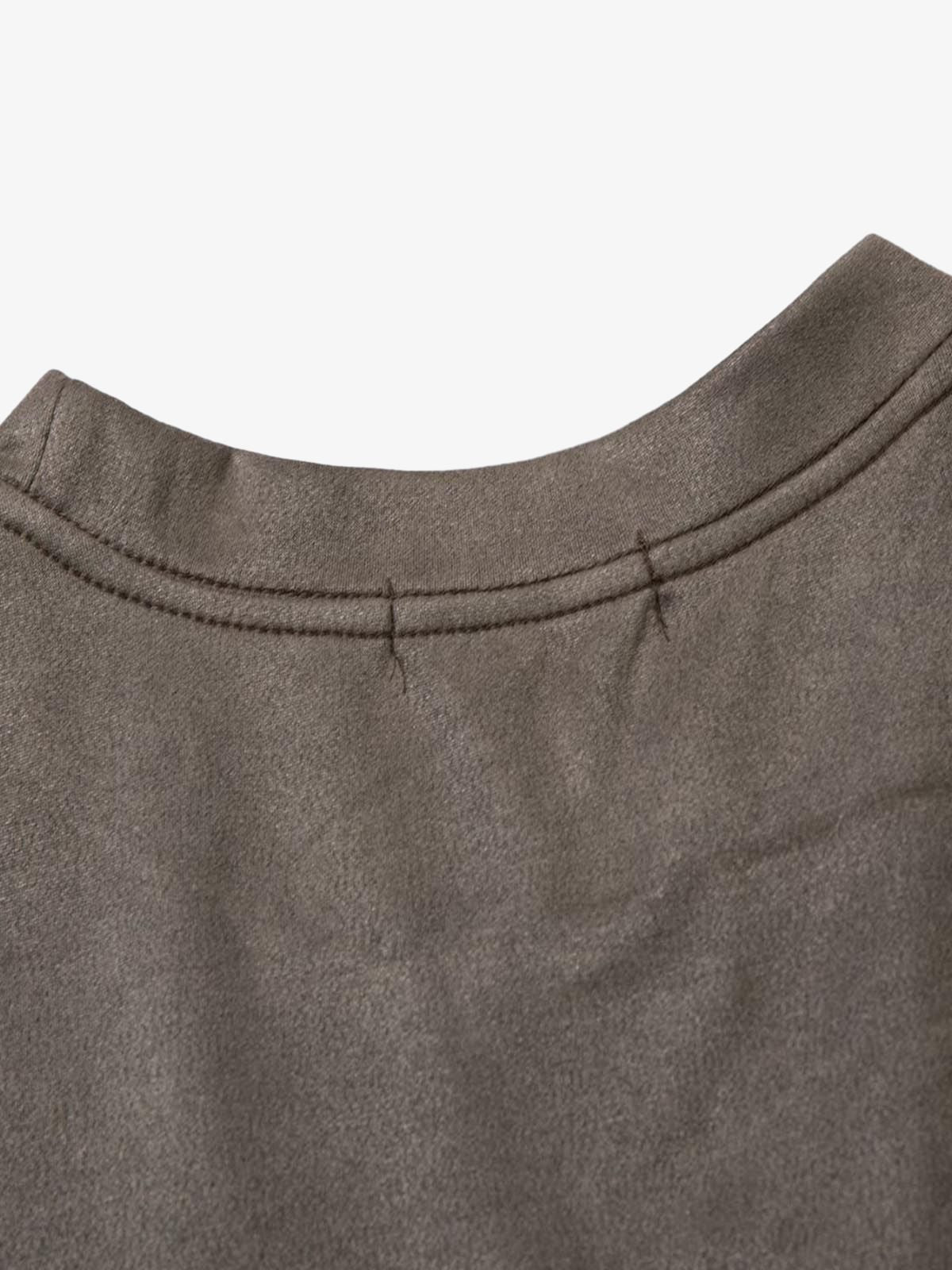 Suede Thorn Embroidered Vest 