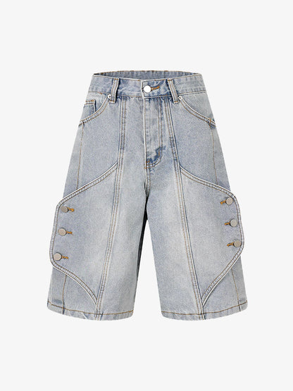 Thesupermade High Street Washed Distressed Denim Shorts 