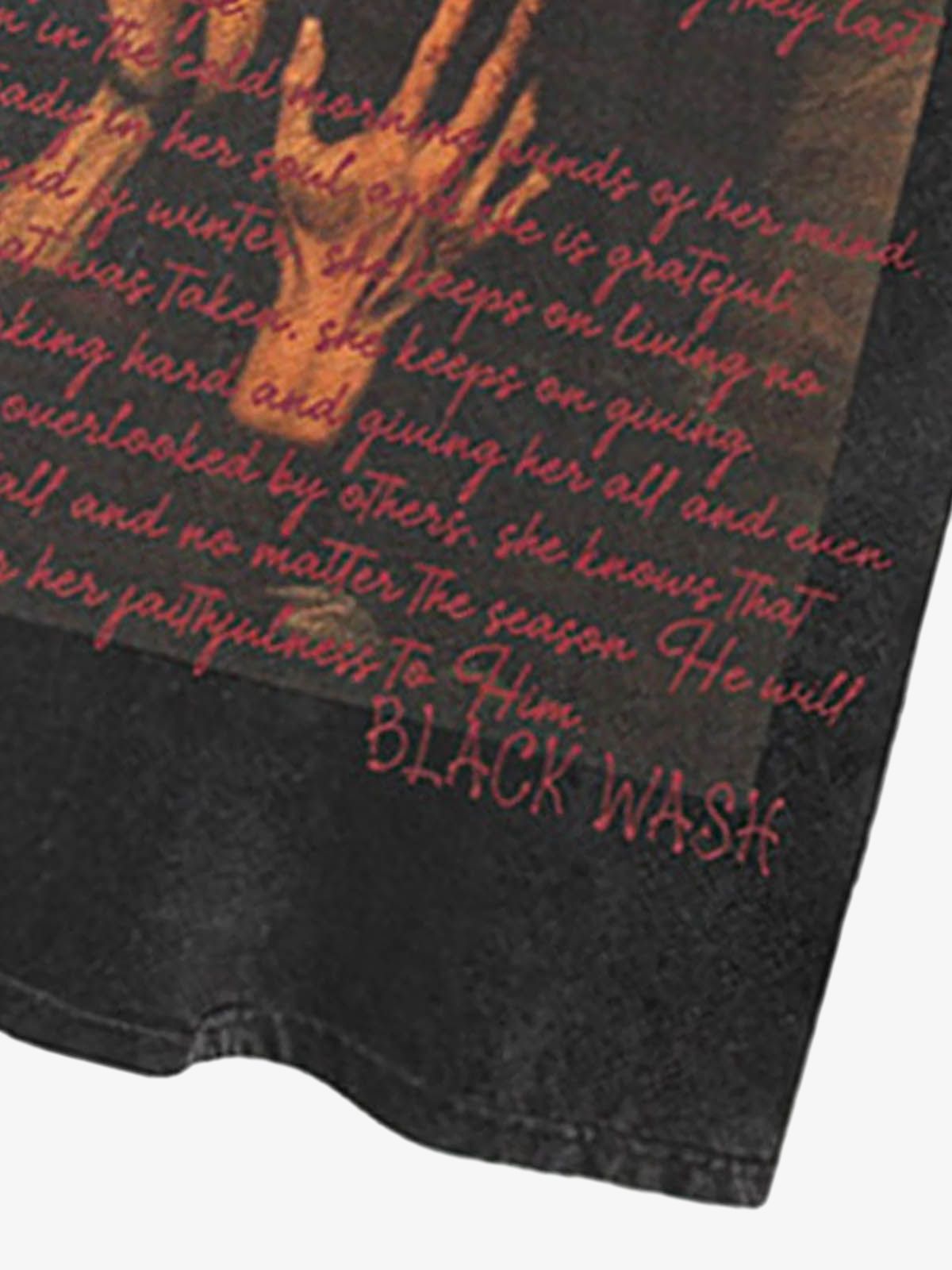 Washed Graphic Crew Neck T-Shirt 