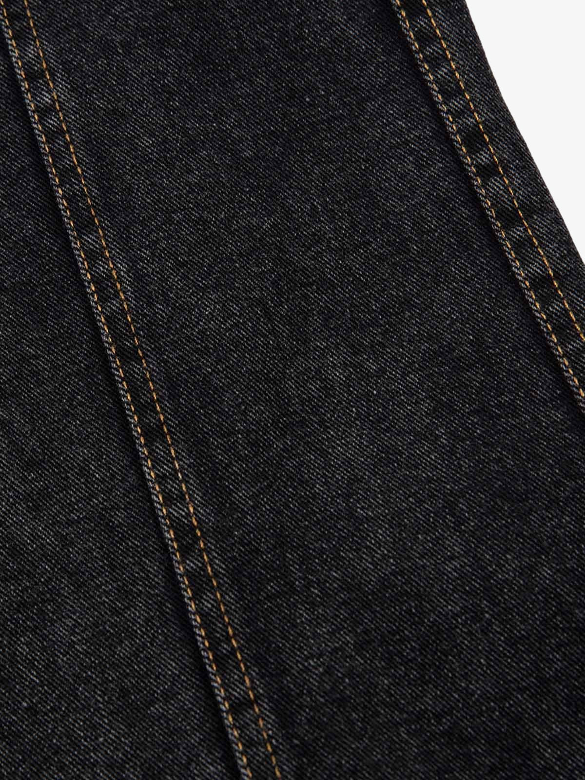 Washed Distressed Deconstructed Split Jeans 