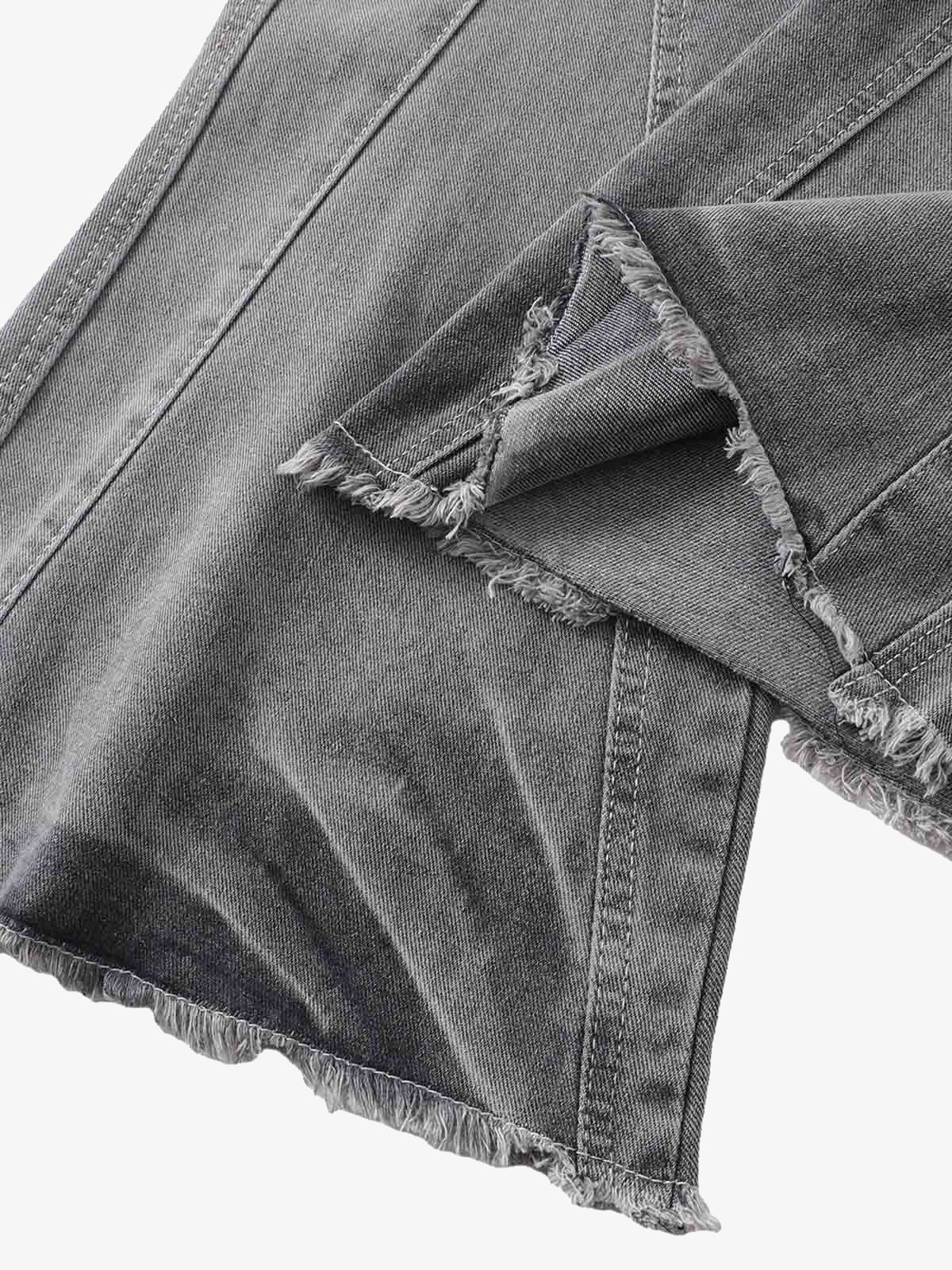 Washed Gradient Flared Jeans 