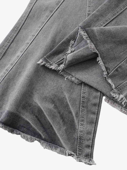 Washed Gradient Flared Jeans 