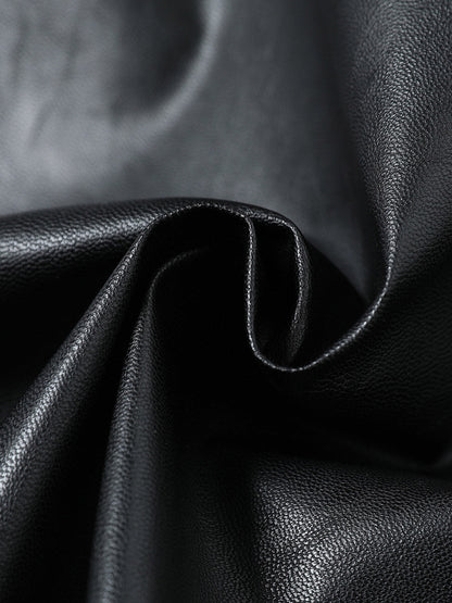 Patchwork Pu Leather Motorcycle Jacket 