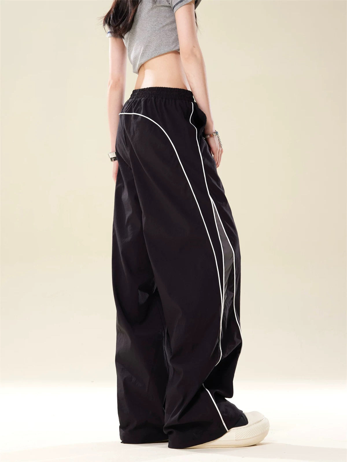 Thesupermade Retro Color Matching Casual Pants 