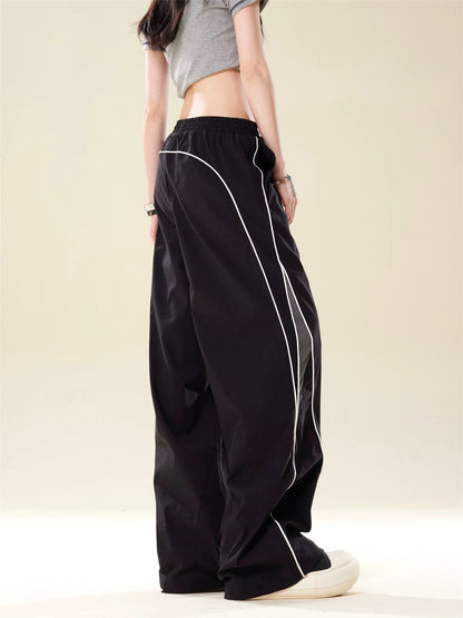 Thesupermade Retro Color Matching Casual Pants 