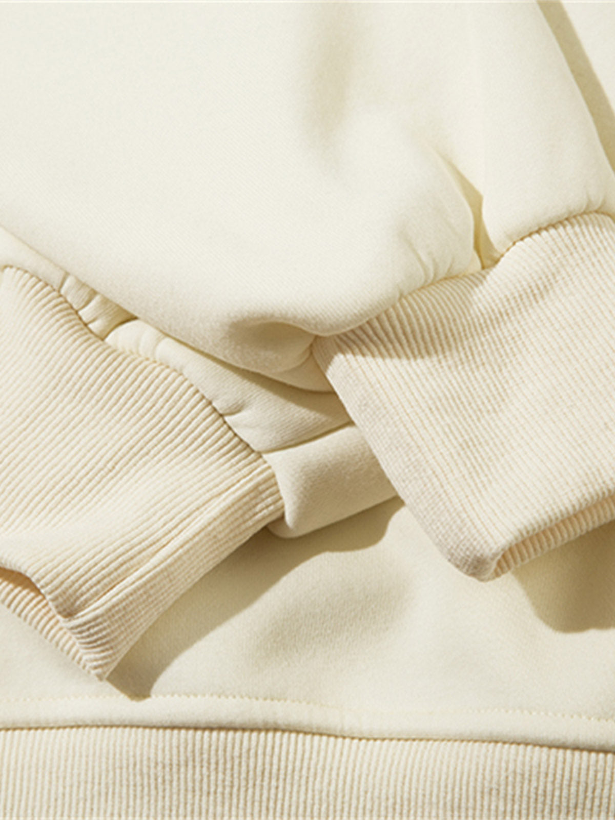 Thesupermade Star Patch Embroidered Hooded Fleece Sweatshirt 