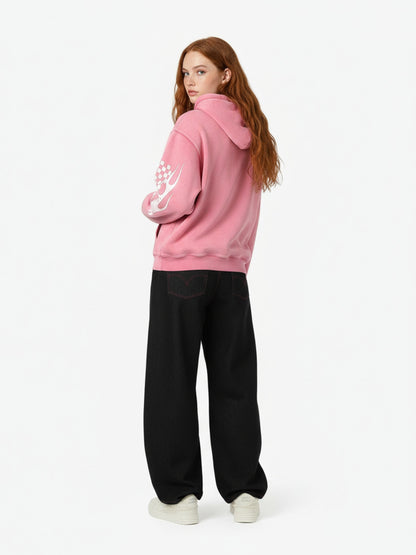 Street Culottes Red Stitching Barrel Jeans