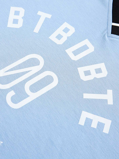 Faux Two-Piece Jersey Print Long Sleeve T-shirt - 2296 