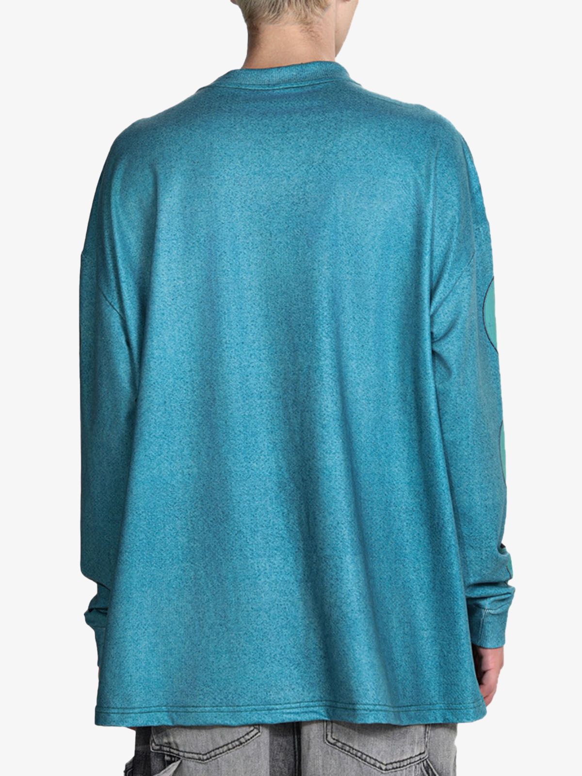 Washed Lettering Print Long Sleeve T-shirt 