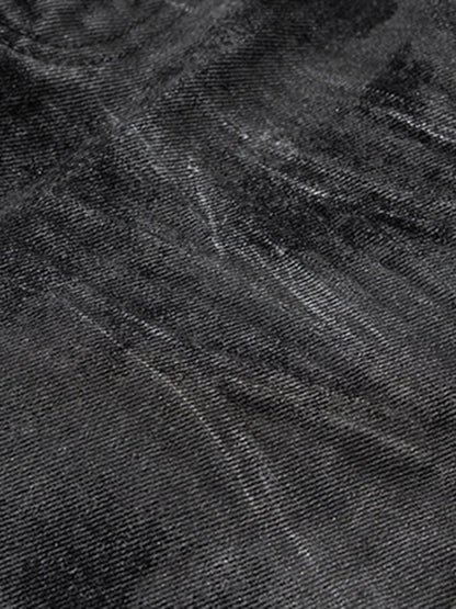 Retro Hand-Brushed Glitter Flare Jeans 