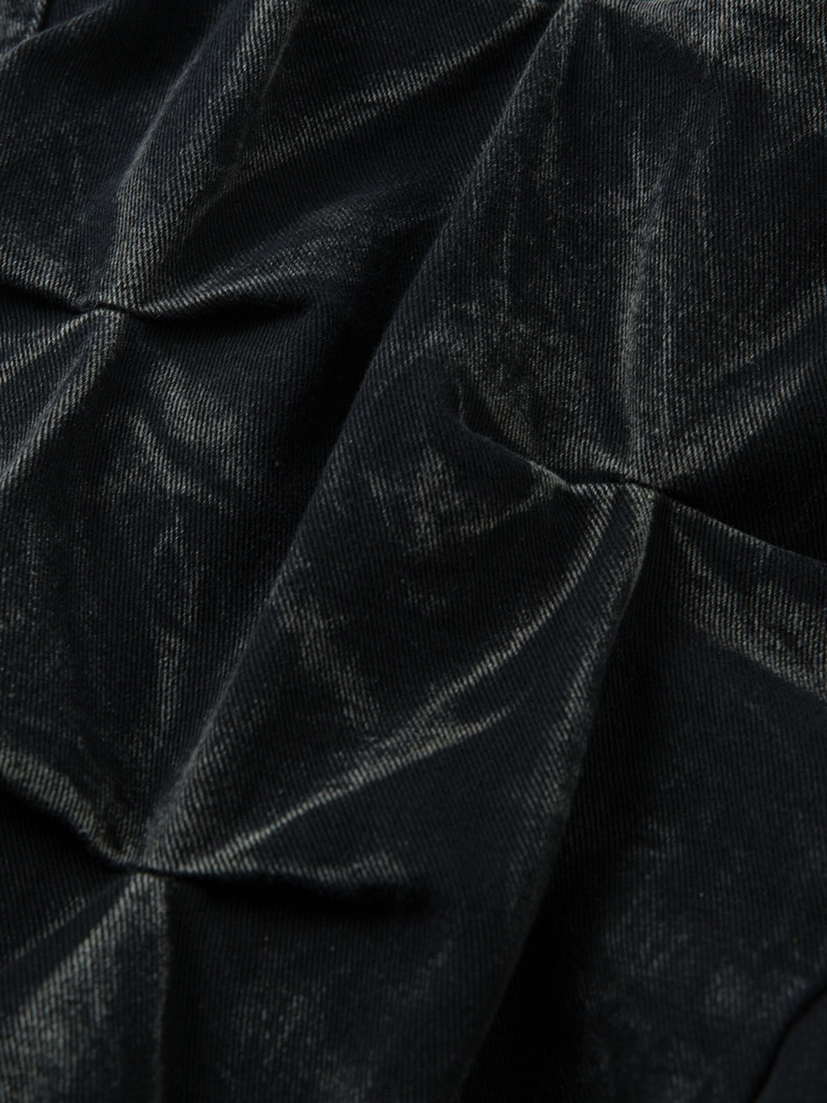 Heavy Washed Distressed Pleated Baggy Jeans - 2282 