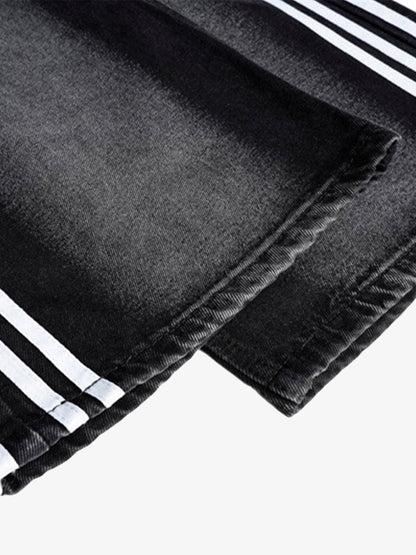 Street Stripe Paneled Work Jeans 