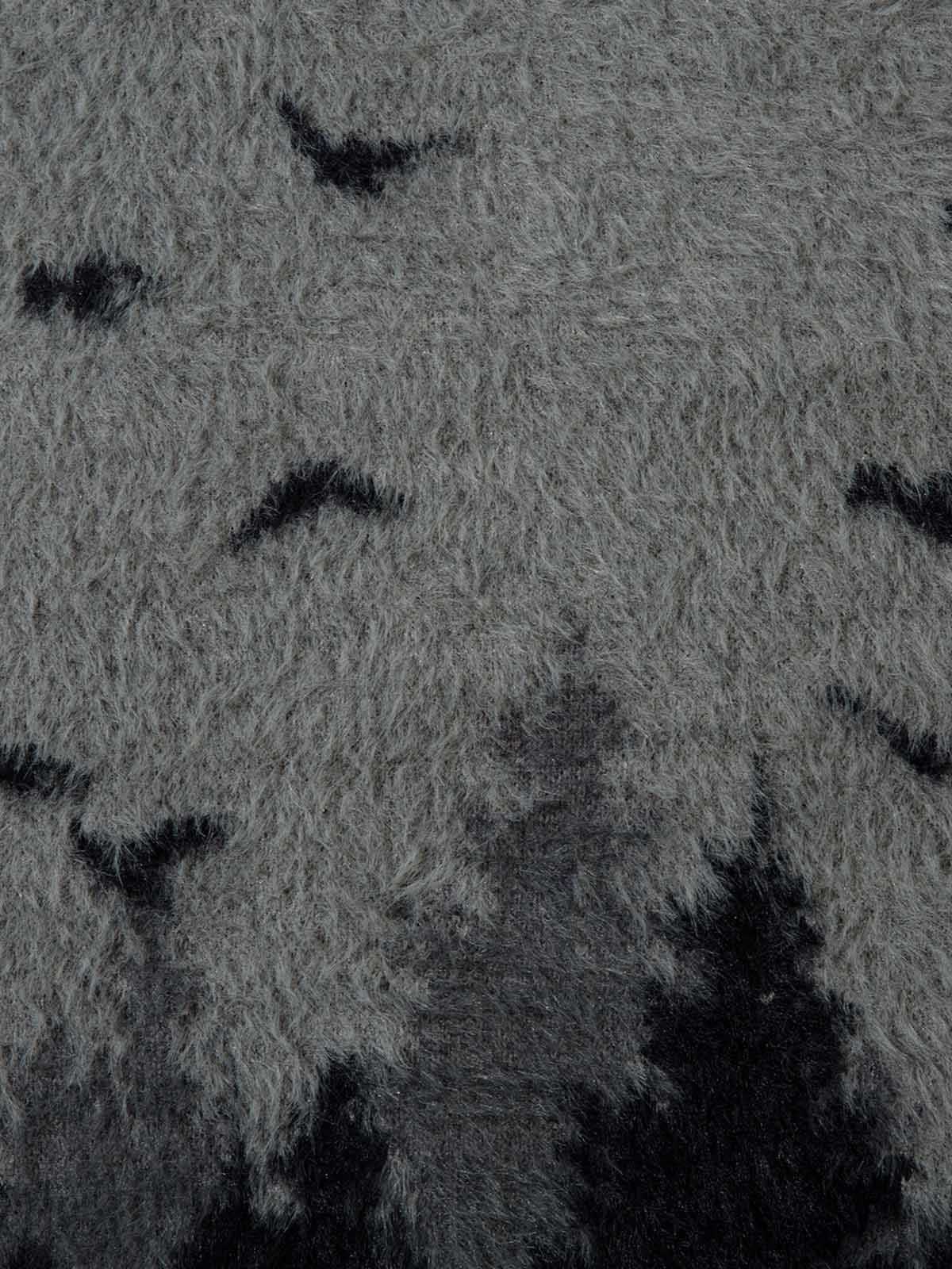 Thesupermade Faux Mink Fur Forest Bird High Collar Zipper Sweater 