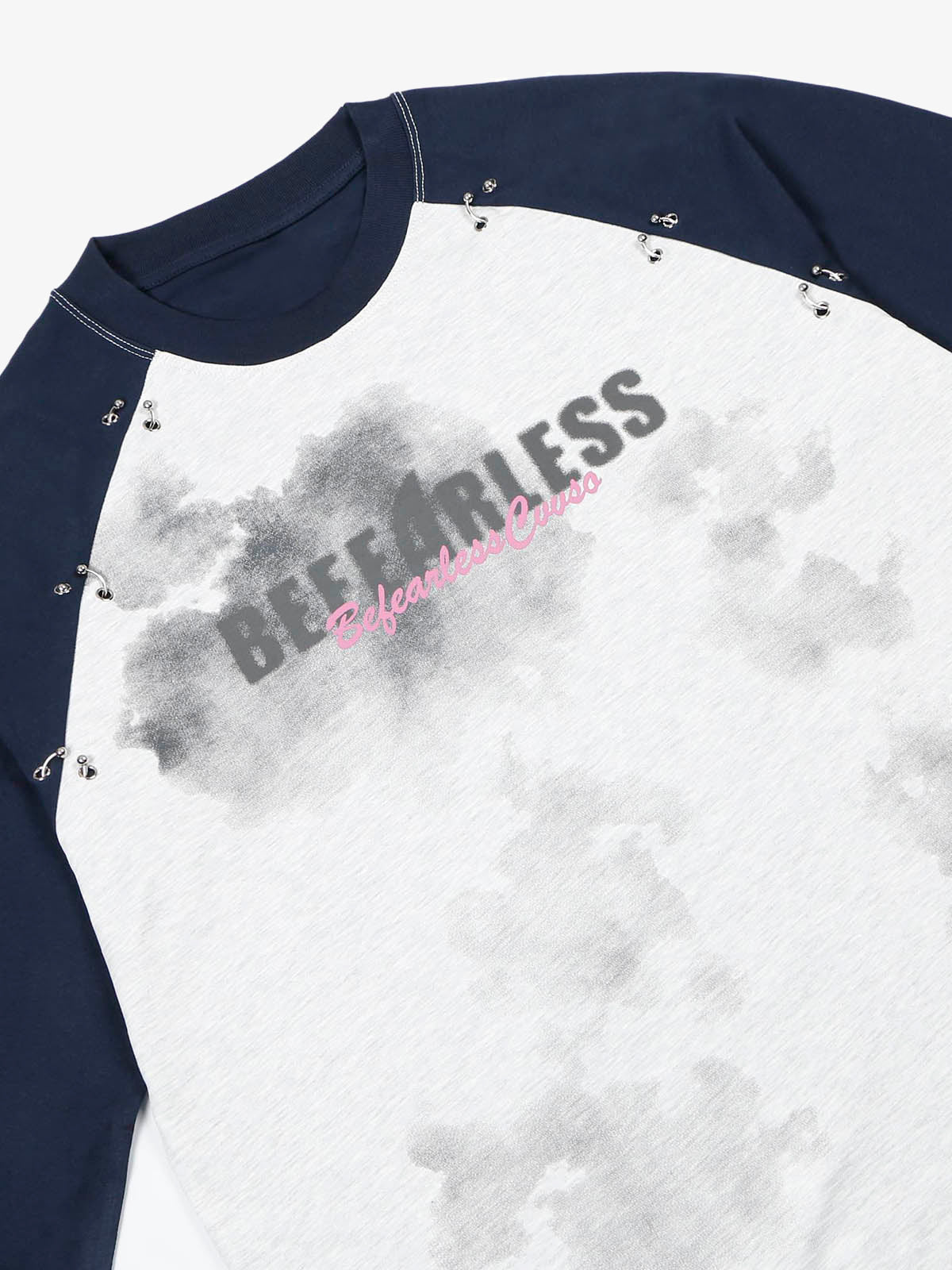 Thesupermade Splatter Eyelet Studded Long Sleeve T-shirt 