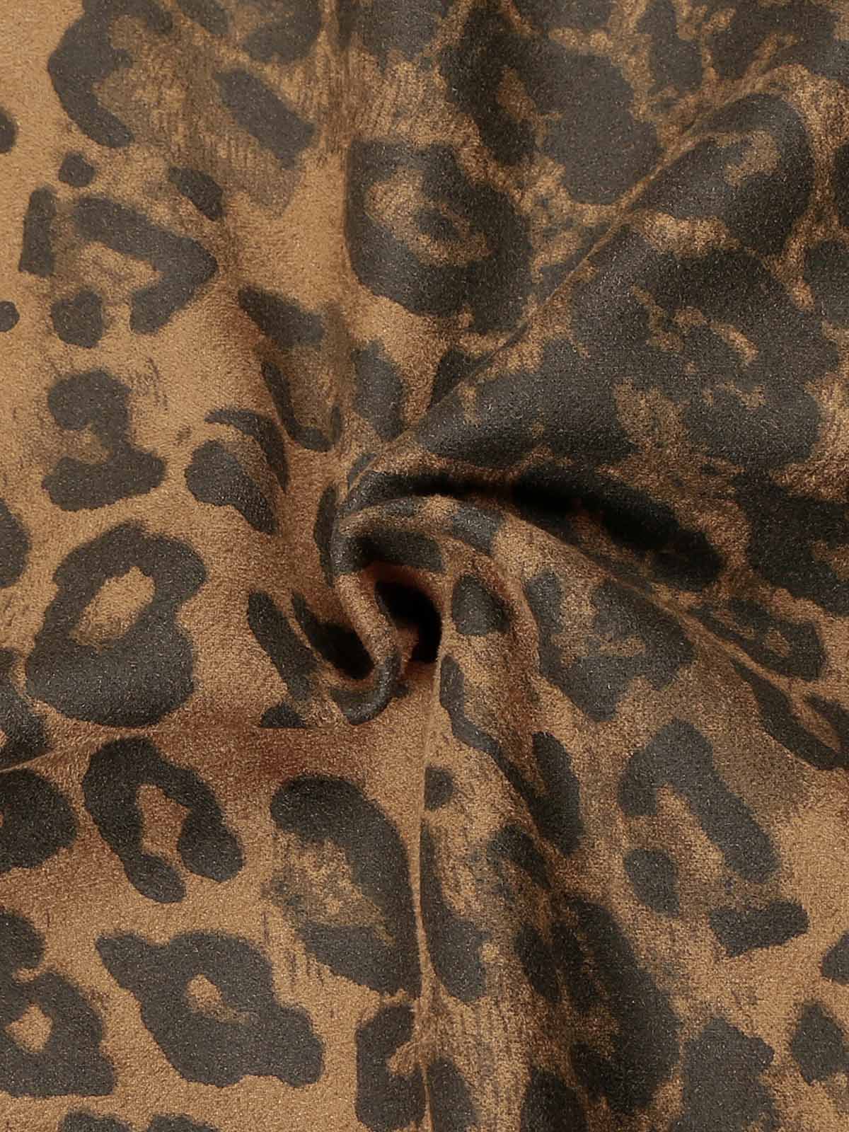 Thesupermade Cheetah Print Suede Tracksuit - 2277 