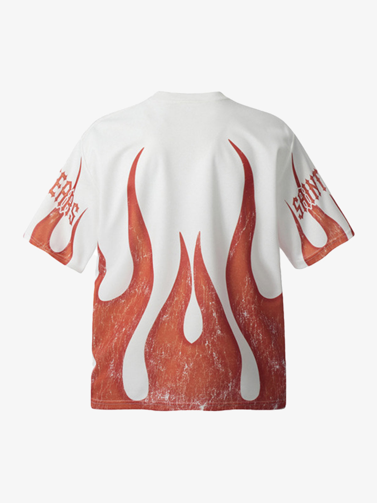 Flame Graphic Crew Neck T-Shirt 