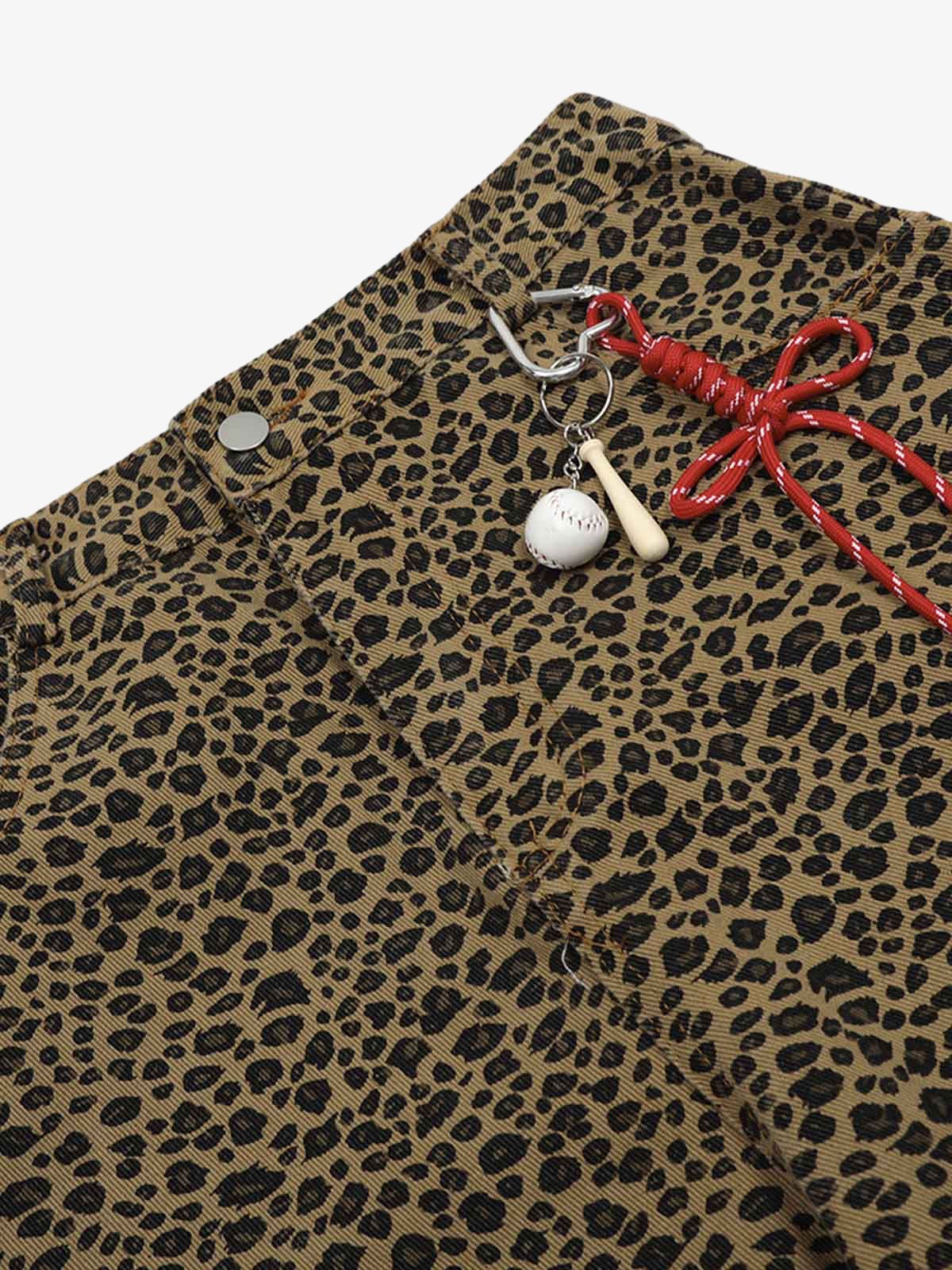 Cheetah Print Barrel Pants - 2416 