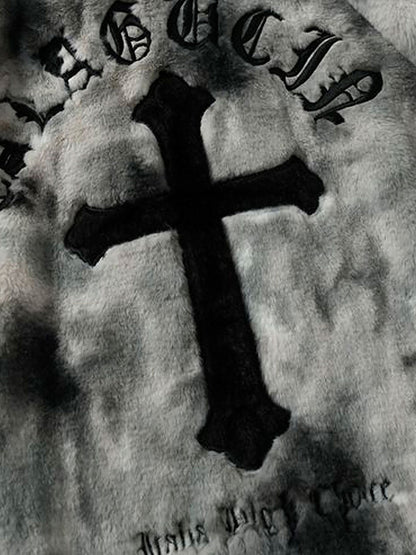 Heavy-Duty Faux Lambswool Tie-Dye Urban Jacket - 1558 